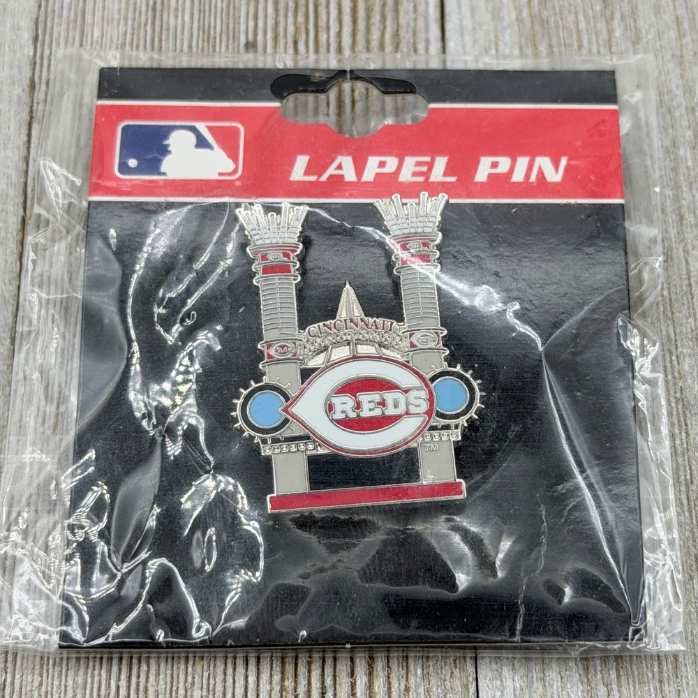 Cincinnati Reds MLB Lapel Pin Great American Ball Park Smokestacks Metal New